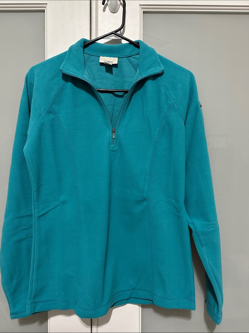 Women's Half-Zip Fleece Pullover Sweater - Teal. Size XS. NWT